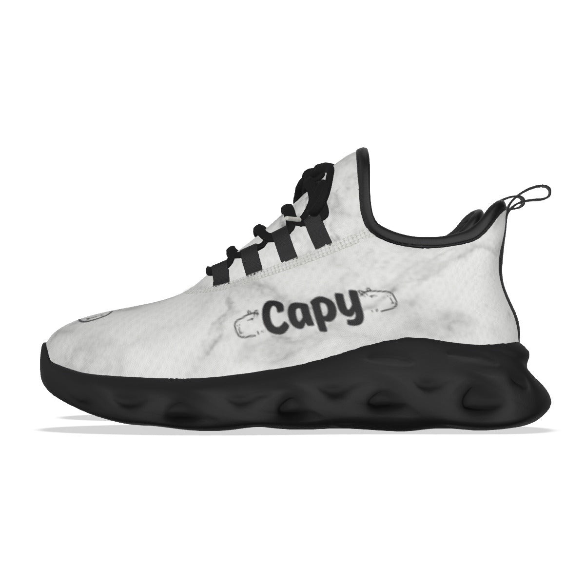 white and black Capy shoes