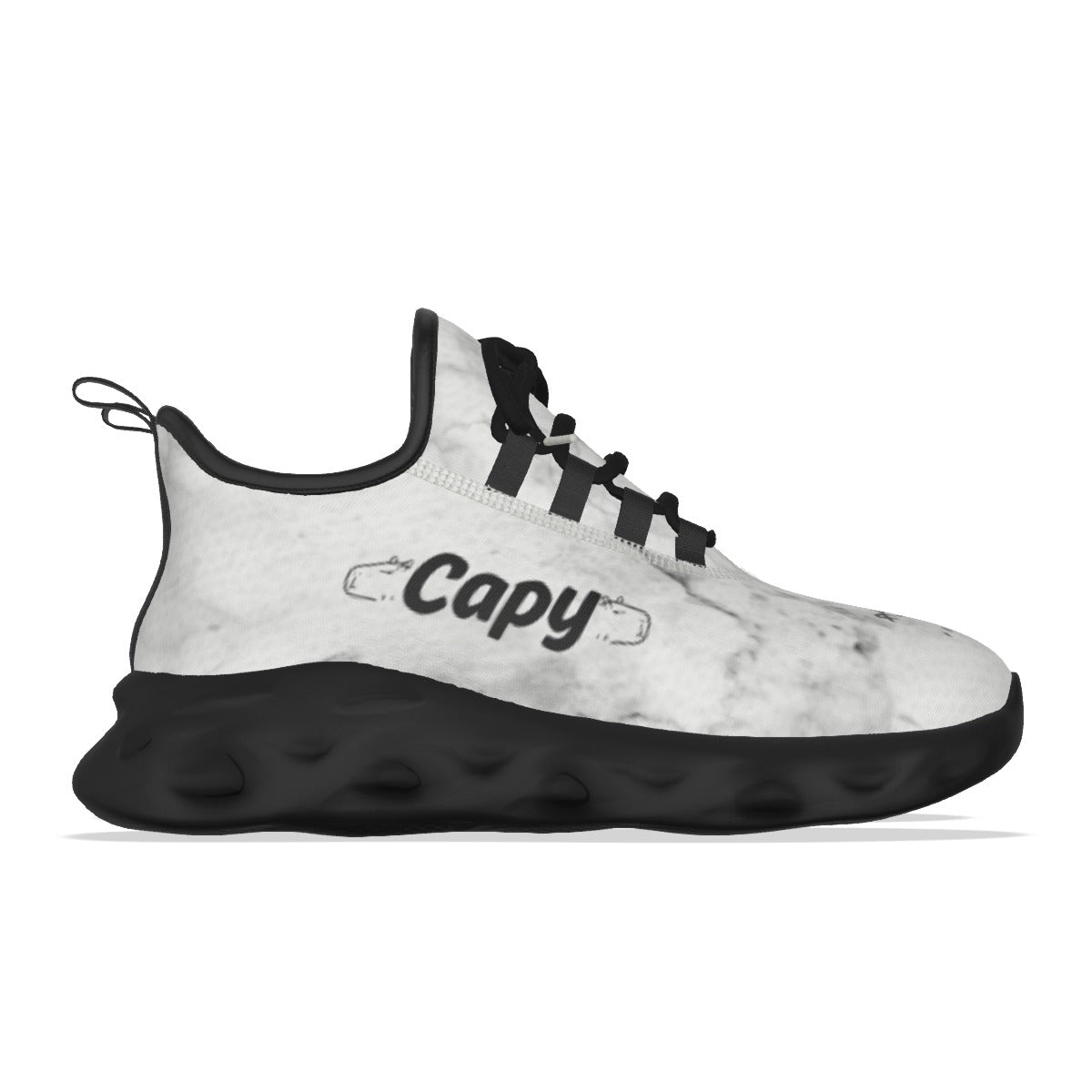 white and black Capy shoes